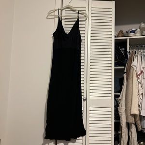 Anthropologie Black Cowl Neck Slip Dress 2X